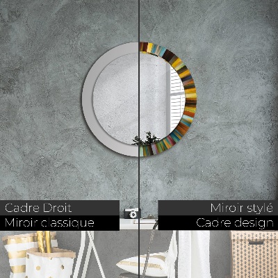 Decoratiuni perete cu oglinda Model radial abstract