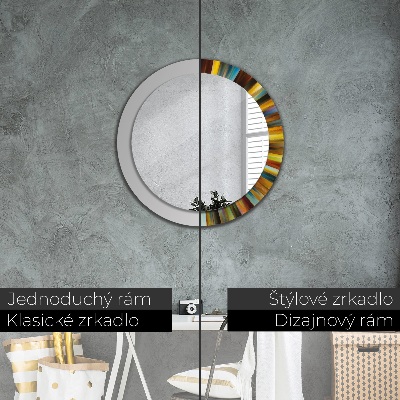 Decoratiuni perete cu oglinda Model radial abstract