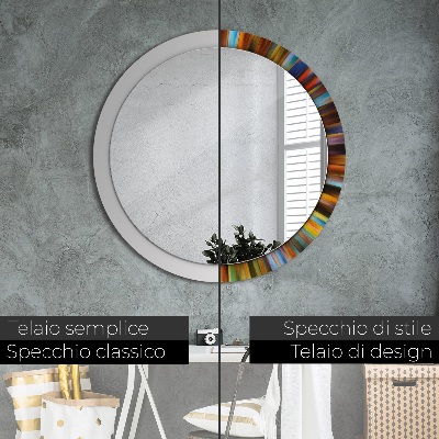 Decoratiuni perete cu oglinda Model radial abstract