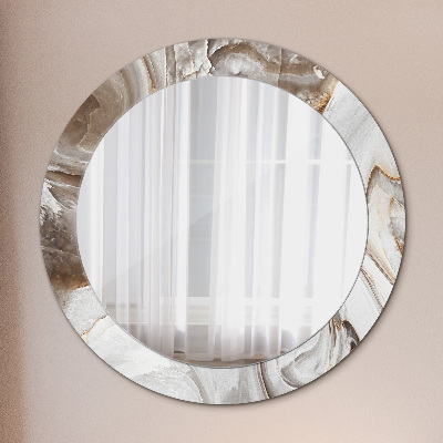 Oglinda rotunda imprimata Marmură strălucitoare