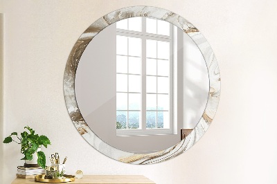 Oglinda rotunda imprimata Marmură strălucitoare