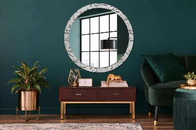 Oglinda rotunda rama cu imprimeu Vrăbii păsări păsări ramuri