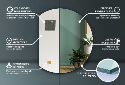 Oglindă cu cerc trunchiat fără cadru