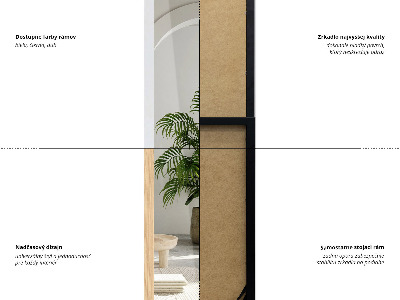 Oglindă de podea cu ramă albă 36x156 cm