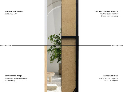 Oglindă de podea cu ramă albă 36x156 cm