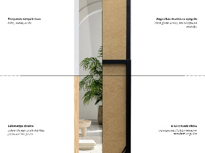 Oglindă de podea cu ramă albă 36x156 cm