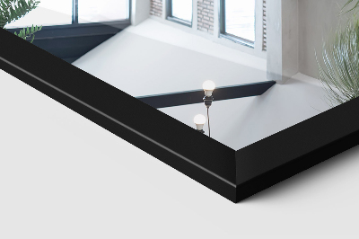 Oglindă de podea cu ramă neagră 36x156 cm