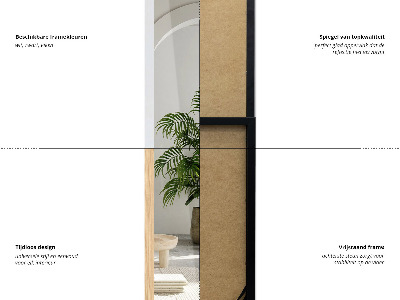 Oglindă în picioare cu ramă de culoarea stejarului 36x156 cm