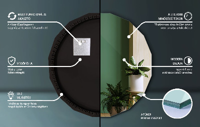 Oglindă poligonală cu iluminare LED