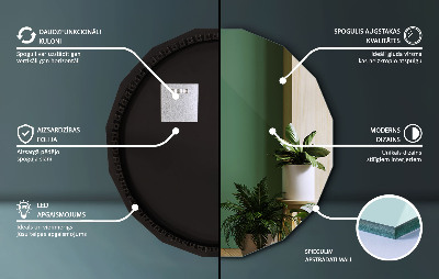 Oglindă poligonală cu iluminare LED