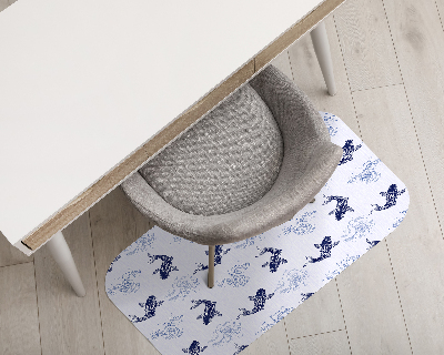 Protectie podea scaun birou Peștele Koi Albastru