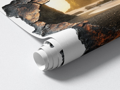 Sticker perete gaură 3D 97x100 Pietre de apă