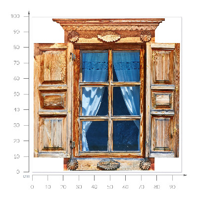 Fereastră falsă 3D 96x100 Fereastră rustică