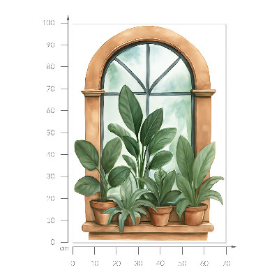 Fereastră falsă 3D 70x100 Plante de fereastră.