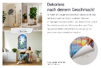 Sticker perete gaură 3D 92x100 Natură tropicală