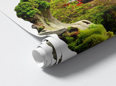 Sticker perete gaură 3D 93x100 Vedere verde