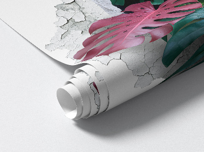 Sticker perete gaură 3D 100x91 Compoziție tropicală