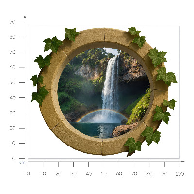 Fereastră falsă 3D 100x87 Oază naturală