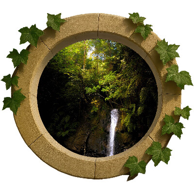 Fereastră falsă 3D 100x87 Peisaj verde