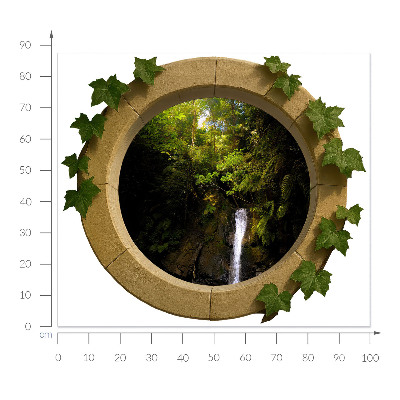 Fereastră falsă 3D 100x87 Peisaj verde