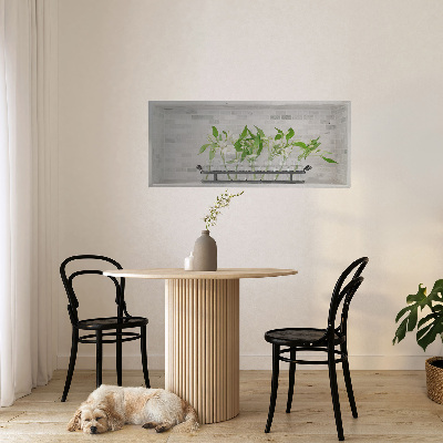 Sticker 3D modern 100x43 Flori în vaze