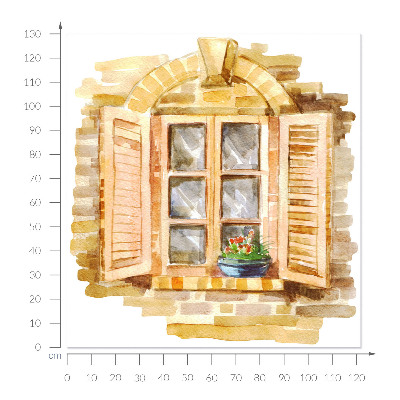 Fereastră falsă 3D 121x130 Fereastră idilică