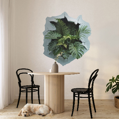 Sticker perete gaură 3D 117x130 Explozie la o plantă