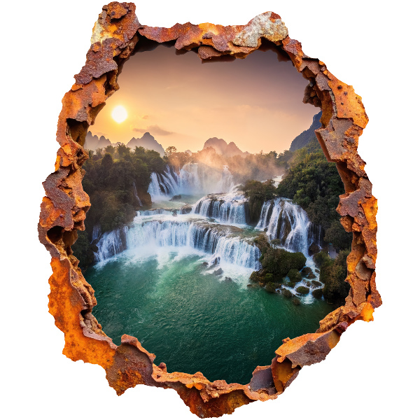 Sticker perete gaură 3D 108x130 Panoramă naturală