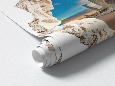 Sticker perete gaură 3D 130x128 Descoperire arhitecturală