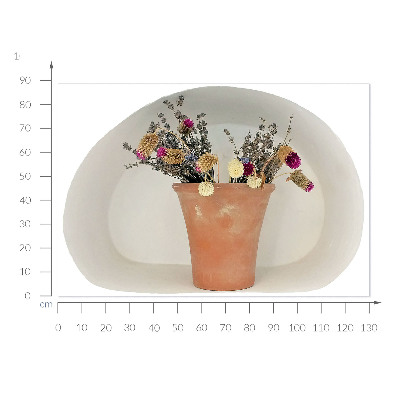 Sticker 3D modern 130x88 Flori uscate