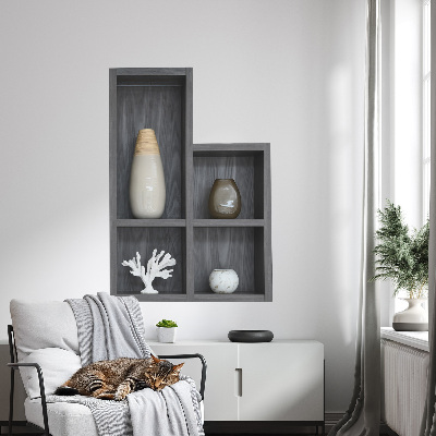 Abțibild de perete 3D 42x60 Rafturi decorative