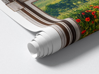 Fototapet fereastră 3D 41x60 Peisaj pitoresc