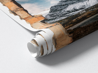 Autocolant spărtură 3D 40x60 Panoramă montană