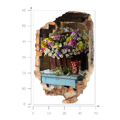 Autocolant spărtură 3D 40x60 Farmecul rustic