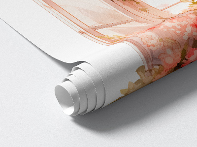 Fototapet fereastră 3D 56x60 Fereastră romantică