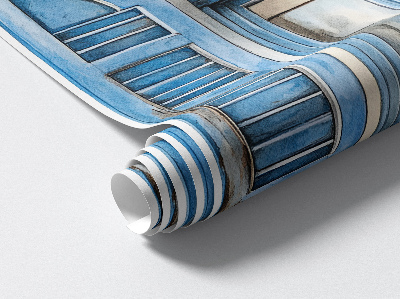 Fototapet fereastră 3D 52x60 Obloane din lemn