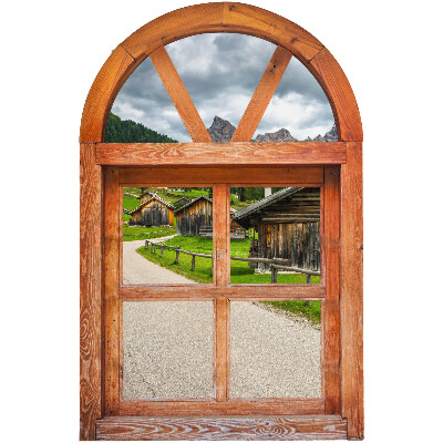 Fototapet fereastră 3D 39x60 Vederi la ferestre