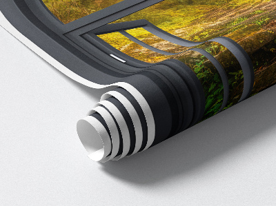 Fototapet fereastră 3D 41x60 Fereastra pădurii