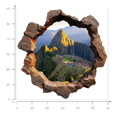 Autocolant spărtură 3D 60x60 Fereastra de stâncă
