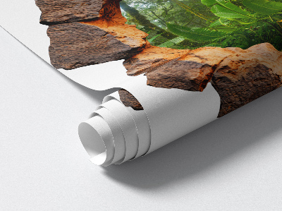 Autocolant spărtură 3D 60x60 Minunea verde