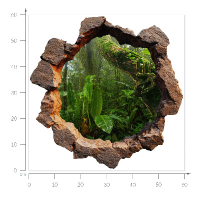 Autocolant spărtură 3D 60x60 Minunea verde