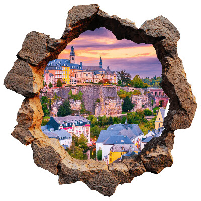 Autocolant spărtură 3D 60x60 Fereastră de piatră