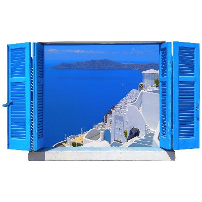 Fototapet fereastră 3D 60x36 peisaj mediteranean