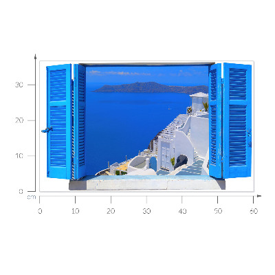 Fototapet fereastră 3D 60x36 peisaj mediteranean