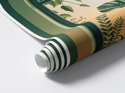 Fototapet fereastră 3D 40x60 Fereastră verde