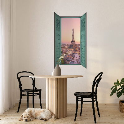 Fototapet fereastră 3D 36x60 Fereastra orașului