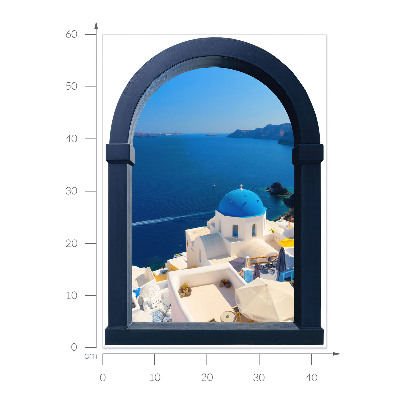 Fototapet fereastră 3D 43x60 Vedere mediteraneană