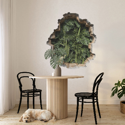 Autocolant spărtură 3D 55x60 Natură tropicală