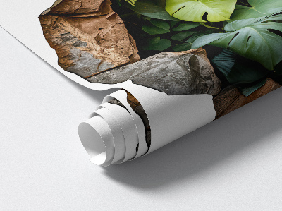 Autocolant spărtură 3D 60x60 Oază tropicală