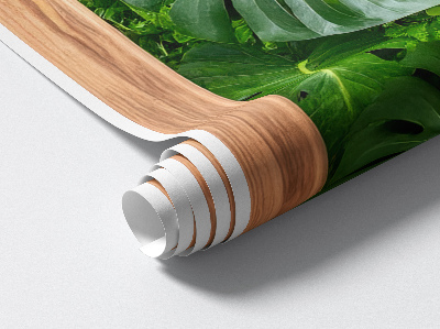 Fototapet fereastră 3D 34x60 Frunze de Monstera